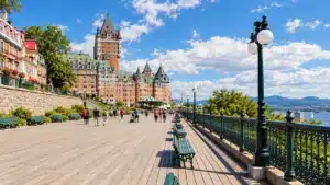 Chateau Frontenac and the boardwalk in Quebec City